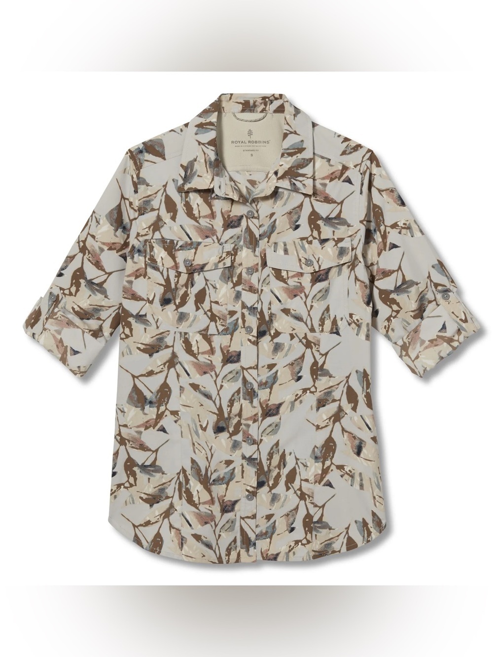Royal Robbins Womens Bug Barrier Expedition II LS Tradewinds Large Floral Print
